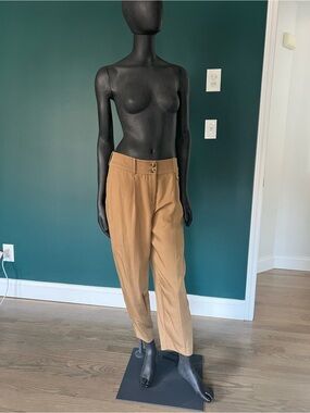 Club Monaco Camel/Tan High-Rise Trousers